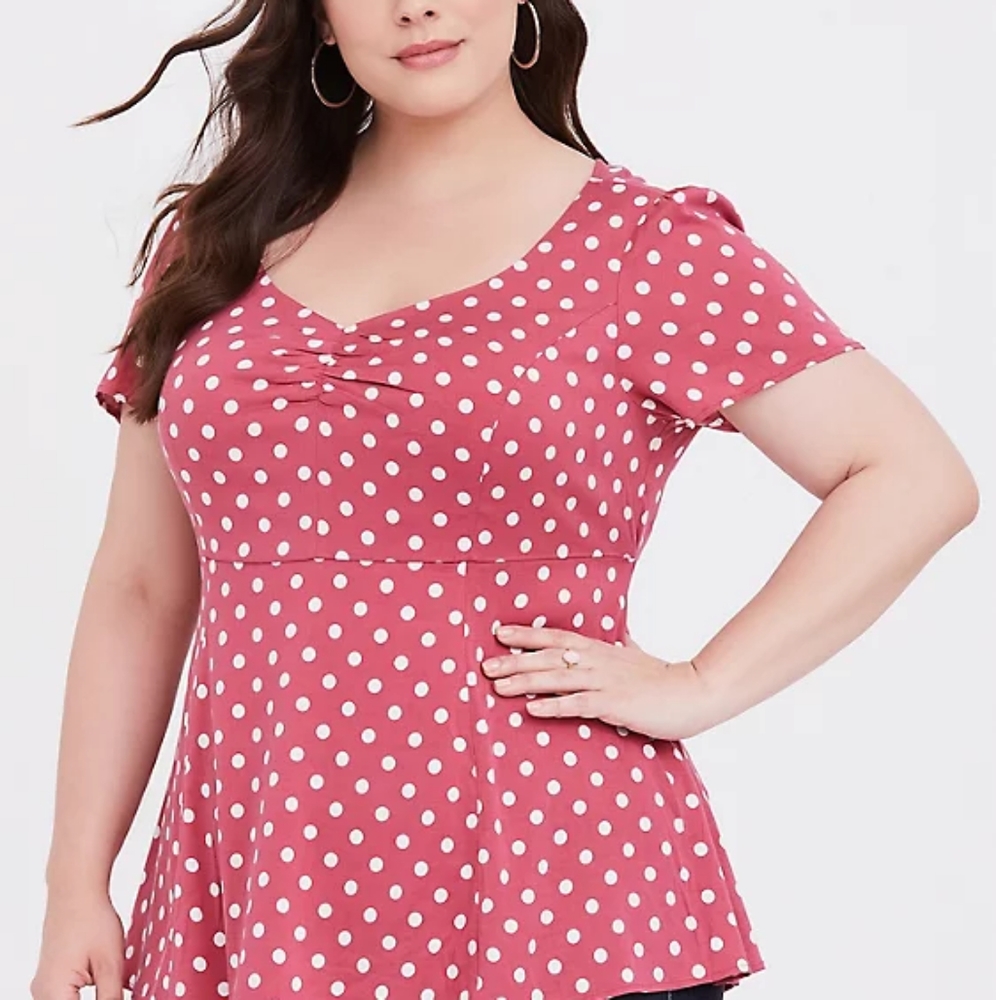 Like new Torrid polka dot blouse size 2